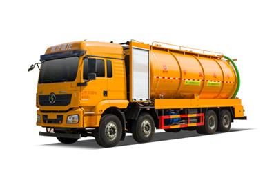 陜汽德龍前四后八清洗吸污車 